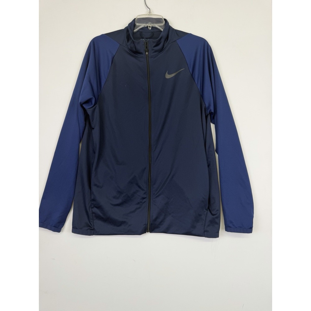 Nike Dri Fit jacket M full zip long sleeve high collar polyester